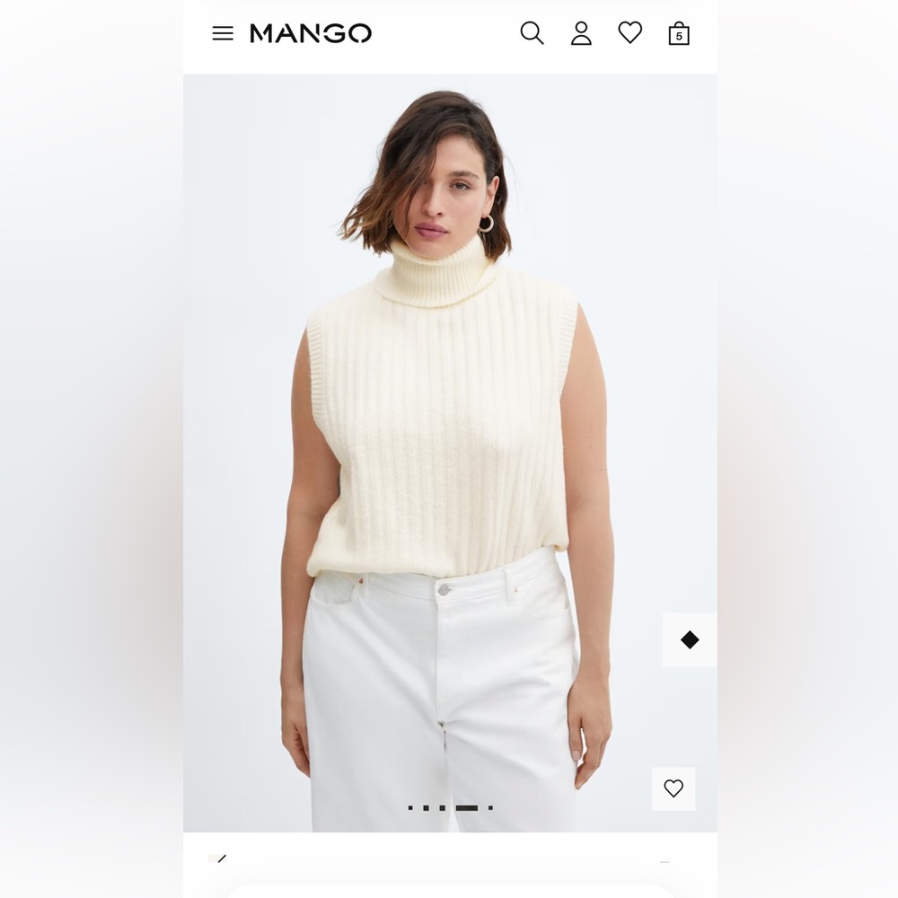 Mango NWT sweater turtle neck vest